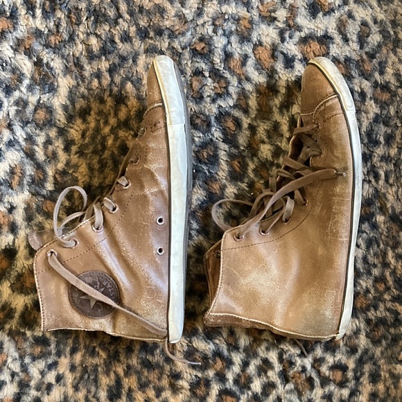 Converse Slim High Top Brown Leather Sneakers - Picture 2 of 7